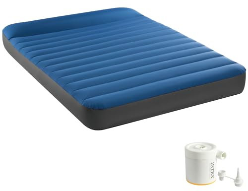 INTEX TruAire Camping Matratze für 2 Personen (137×191×22 cm) max. 272 KG – Gästebett aufblasbares Bett Luftbett mit USB Elektropumpe, Fiber-Tech-Technologie, Tragetasche