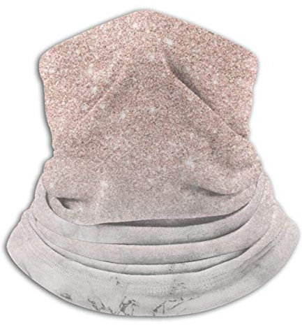 Stylischer Faux Rose Pink Glitzer-Halstuch, weicher Gesichtsschutz, Halswärmer, Schlauch, Halbgesichtsmaske, Schal, Sturmhaube für Outdoor-Sportarten