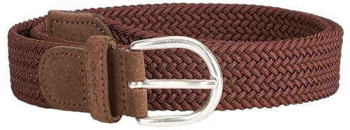 GANT Damen Elastic Braided Belt Gürtel, Soil Brown, Standard
