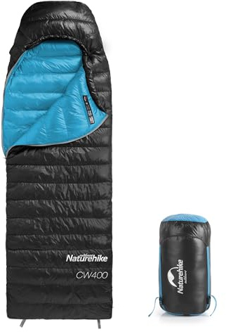 Naturehike Ultralight Down Sleeping Bag, 650FP Backpacking Sleeping Bag for Adults, 40.4℉ Waterproof Sleeping Bags for Camping, Hiking, Traveling with Compression Sack