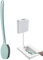 Cepillo de limpieza flexible con mango largo, cepillo ergonómico con colgador para inodoro, pared de azulejos, fregaderos, bañera, lavabo, suelo