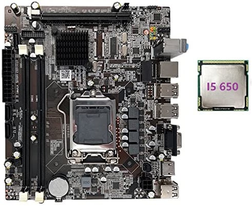 Gathukila H55 Motherboard LGA1156 Supports I3 530 I5 760 Series CPU DDR3 Memory Desktop Computer Motherboard with I5 650 CPU