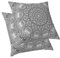 ggaimwf Marokkanische Kissenbezüge 60x60cm Grau Ethnische Boho-Kissen Indischer Stil Abstrakt Mandala Arabeske Meditation Hippie Modern Kissenhülle werfen für Sofa Wohnzimmer Bett Kissenbezug 2er-Set
