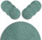 ARCA, Set di 6 Tovagliette Tonde Effetto Corda, per 6 Persone, Ideali per la Tavola, Realizzate in Poliestere, Resistenti e Durature, Colore Tiffany, Diametro 38 cm