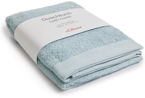 s.Oliver Duschtuch 70x140 cm - 100% Baumwolle, 600 g/m², weich & saugstark, Badetuch hellblau