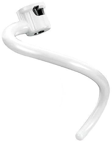 Gancio per impasto in metallo rivestito compatibile con 6QT KV25G0X KV25G8X KV25H0X KB26G1X K5SS K5A KSM5 KS55 600 Gancio per impasto a spirale professionale facile da pulire Gancio per impasto