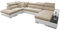 All4All Ecksofa mit Schlaffunktion Picanto 358 cm x 227 cm - Wohnlandschaft U-Form - Sofa mit Bettkasten - XXL Sofa - Groß - Gewebe mit Kunstleder - Rechte Seite - Beige/Weiß - Modern 26