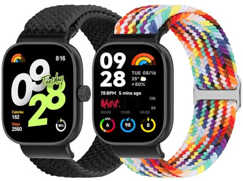 TumCez Geflochtene Armband Kompatibel mit Xiaomi Redmi Watch 5/Redmi Watch 4/Xiaomi Smart Band 9 Pro/Smart Band 8 Pro Armband Ersatzarmband für Herren Damen