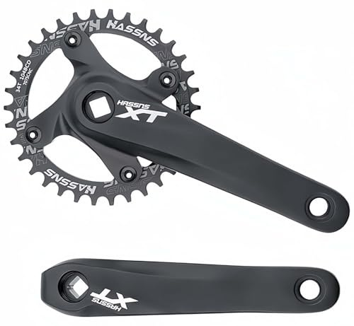 Platos Y Bielas Bike Square Taper 170Mm 104BCD 32/34/36/38/40/42T Plato Monoplato Platos Y Bielas Mountain Bike para 7/8/9/10/11 Velocidad