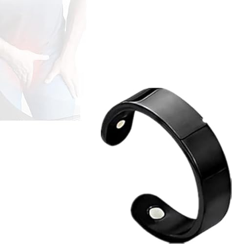 Czticle Emaille, Lymph-Magnettherapie, Goldring, Czticle Copper Mag Prostata-Therapiering, Kupfer-Magnet-Prostata-Ring, Öffnung verstellbarer Ring, Coppermag Prostata-Therapie-Ring (schwarz)
