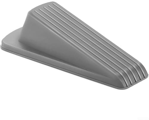 Butée de porte en caoutchouc montée au sol, empêche la porte de se fermer brusquement (gris)