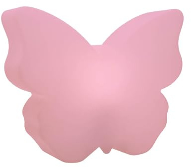 8 seasons design Shining Butterfly Solar LED Deko-Lampe Schmetterling 40 cm (rosa), inkl. Solarmodul und Leuchtmittel in warmweiß, Dekoleuchte Outdoor