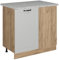 Vicco Meuble d'angle R-Line, Blanc Campagne, 86cm PT Marbre