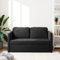 HEFZGDB Bodensofa mit Schlaffunktion Schwarz 122x204x55 cm Samt Sofa Groß Couch Klein Lounge Sofa Kleine Couch Jugendzimmer für Büro Empfangsraum Aufenthaltsraum Schlafzimmer