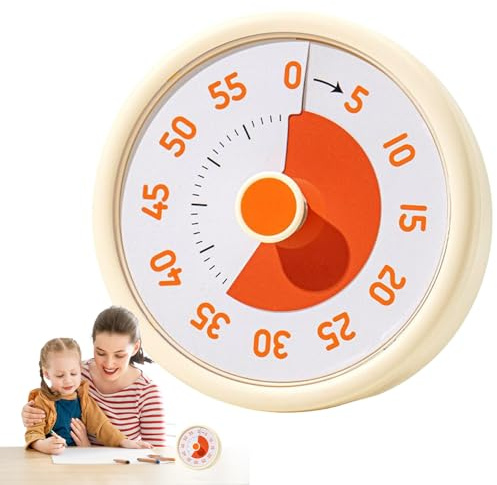 Fukamou Minuteur Visuel | Horloge Visuelle Arc-en- Horloge Numérique Minuteur 60 Minutes avec Alarme pour Gestion Maison École Cuisine Sport Enseignant Toilette