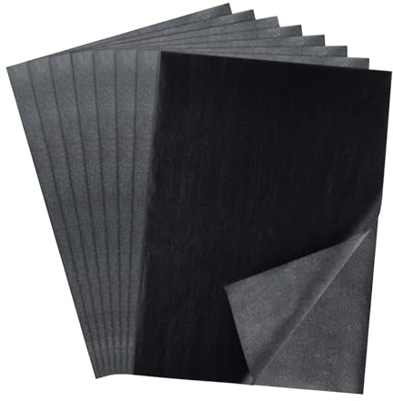 100Sheets Black Transfer Paper Carbon Papers Carbon Paper A4 & Carbon-Paper | for Tracing Graphite Papers for Metal, Glass, Paper, Carving, DIY Wood Burning Transfer Craft (A4 / 8.3 X 11.5 Inches)