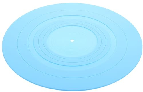 Silikon Schallplattenpad für Plattenspieler, Antistatisch, Blau 1 Stück | Schutzmatte für Vinylplatten, Glatte Oberfläche, Leichtes Zubehör für Zuhause, Kratzer und Nebengeräusche