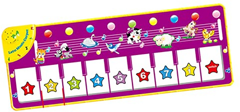 RASTKY Pädagogische Baby-Musikmatte, Weich, rutschfest, Berührungsempfindlich, Tanzboden-Musikmatte für Kleinkinder, Jungen und Mädchen, 99,4 X 36,9 cm