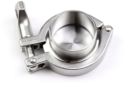 1 pièces 304 SUS Tri pince ensemble-embouts de tuyaux sanitaires, embout, Tri pince et joint en silicone for les Applications alimentaires et de boissons(154mmx167)