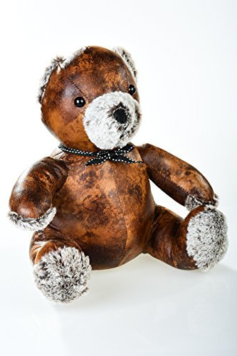 SOLO MOBILI Only Furniture Doorstop in Faux Leather Teddy Bear