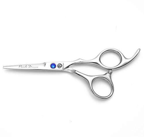 Purple Dragon 4 Zoll Barber Kleine Haarschneideschere für die Pflege - Edelstahl-Schere mit gerader Spitze zum Haarschneiden - Bart, Ohr, Augenbrauen, Schnurrbart, Nasenschnitt (4 Zoll)