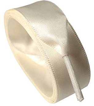 goodlace Cordones de zapatos de cinta plana de 2 cm de ancho Cordones de zapatos de satén 120CM Beige