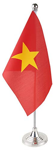 GentleGirl. USA Vietnam Tischflagge, Stick Kleine Mini Vietnamesische Flagge Büro Tischflagge auf Ständer mit Ständer Basis, Internationale Festival Dekoration, Vietnam Thema Party Dekoration, Home