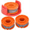 SPARES2GO Spool Cover & Line Compatible with Qualcast CLGT1825D CGT25 Grass Trimmer Strimmer - 3 Spools
