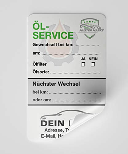 Oil Service Stickers Grey Pack of 1000 Brand Logo & Company Logo