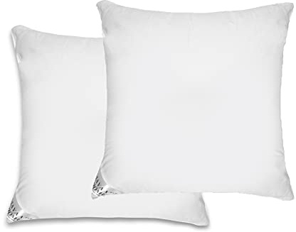Mayaadi-Home 2er Set Kopfkissen 80x80 cm | 2000g Füllung, 70% Daunen 30% Federn | 100% Natur Bezug aus Baumwolle | Optimales Kissen zum Schlafen | HS6 Daunenkissen