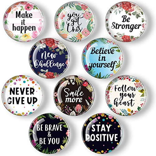 Weewooday 10 Pcs 2026 Inspirational Refrigerator Fridge Magnets Decorative Graduation Gift Cute Motivational Funny Floral Magnetic Decoration for Kitchen Office Locker Cabinet Whiteboard Accessories
