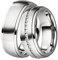 DOOSTI Ring Set Damen Herren Edelstahl Partnerringe ohne/mit Zirkonia Verlobungsringe Paar Trauringe Hochzeit Ringe Freundschaftsringe Eheringe Mann Frau (Ring ohne Zirkonia, 54 (17.2))