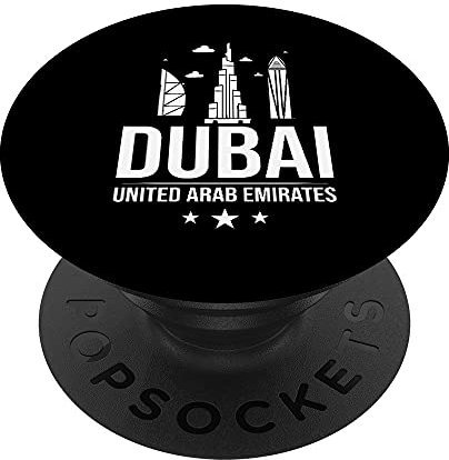 Karte der Stadt Dubai United Arabischen Emirate der Uae Skyline PopSockets mit austauschbarem PopGrip