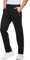 HCSS Mens Joggers Tracksuit Bottoms Men for Running Sports Lounge Open Hem Cotton with Zip Pockets Elasticated Waist (Black XXL)