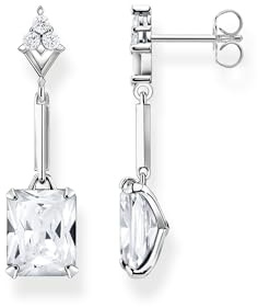 THOMAS SABO Ohrring weißer Stein silber 925 Sterlingsilber