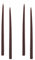 Kunstindustrien® Stabkerzen, Hergestellt in Dänemark, 42 Farben verfügbar, Tafelkerzen, Durchgefärbte Kerzen lange Brenndauer von 15 Std., Kerzen Set Geschenk, 4 Stück, 2,2 x 35 cm (Schokoladenbraun)