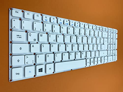 T-ProTek DEUTSCHE-Tastatur Keyboard Weiß kompatibel für Acer Aspire E5-573-P62E