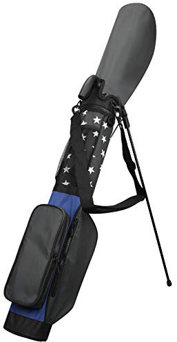 Craftsman Golf Lightweight Black White Stars Sunday Carry Bag with Stand Perfect for Driving Range,Par 3 Course