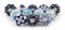 Craft Trade Cabinet Knobs Assorted Blue Door Knobs Multicolor Ceramic Pull Handle for Kitchen Cupboard Wardrobe Decorative Furniture Knobs for Bedroom - Pack of 12