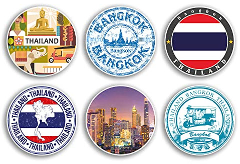 Thailand-Aufkleber, Vinyl, Thailand-Design, 6 x 10 cm, Geschenk #78863