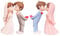 2 Paare Tortenfigur Hochzeitstorte, Hochzeitsfiguren Brautpaar aus Kunststoff Brautpaar Figuren Hochzeit Kuchen Topper Süße Liebhaber Ornament für Hochzeitspaar Hochzeit Valentinstag Autodekoration