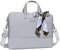 MOSISO Laptop Computer Borsa Donna 13,3 Pollici Compatibile con MacBook,HP,Dell,Lenovo,Asus,Razer Notebook,14 Laptop Spalla Trasporto Messaggero Borsa con Cinghia e Seta Sciarpa,Grigio