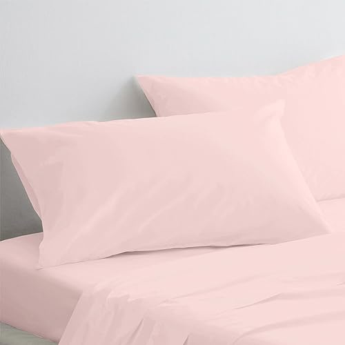 Pizuna 2er Pack Kissenbezug 40x80 cm Baumwolle Hellrosa 800 Fadenzahl