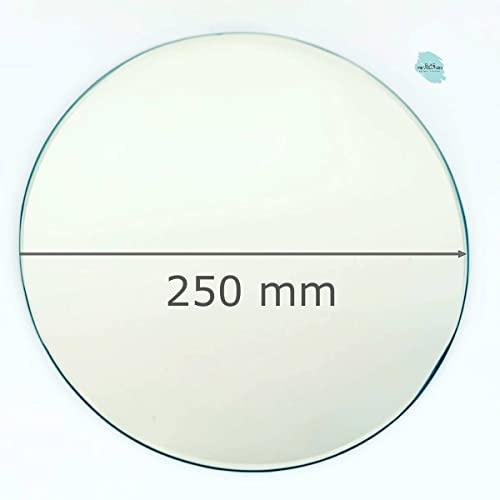 Glas Revolution Runder Spiegel 3 mm - Tischdeko| Spiegelplatte | Kreisspiegel - alle Maße lieferbar - 25 cm Ø - (102,46 EUR/qm)