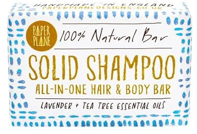 Lavendel und Teebaum-Shampoo, 100 % natürlich, vegan, plastikfrei, festes Shampoo
