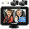 FEISIKE Baby Car Mirror With 1080P Dual-Channel 5-Inch Display, 2 IR Night Vision Cameras for Rear Facing Seat, Crystal Clear Wide View, Easy Install