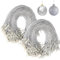 JUNEBRUSHS 600 Stück Weihnachts-Ornament-Haken, Ornament-Aufhänger mit Schnapp-Ornament-Schnur für Weihnachtsbaum, Urlaub, Party, hängende Dekorationen, Seile, einfach und schnell verschließbar