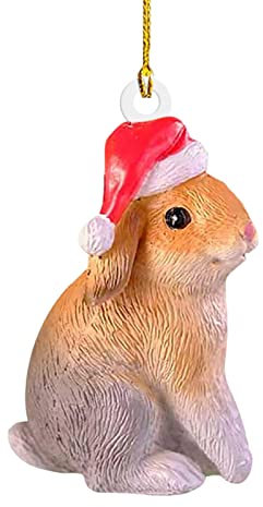 Kelburn Christmas Decoration Pendant - 2D Acrylic Squirrel, Rabbit, Elk, Bird Christmas Tree Ornament, Family Decoration Props