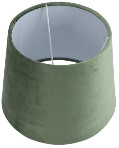 Pantalla de Lámpara de Mesa, E27 E14 de Doble Uso, Fácil de Instalar, Pantalla de Tela de 6,5 Pulgadas de Diámetro Superior para Dormitorio (DE verde)