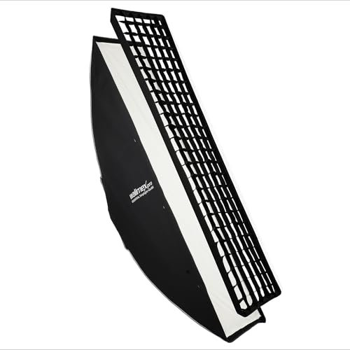 Walimex pro Essential Striplight Softbox 40 x 180 cm, Giratorio 360°, fácil Montaje, Incluye Rejilla, Adaptador Bowens y Bolsa de Transporte, Ideal para fotografía de Productos y Personas